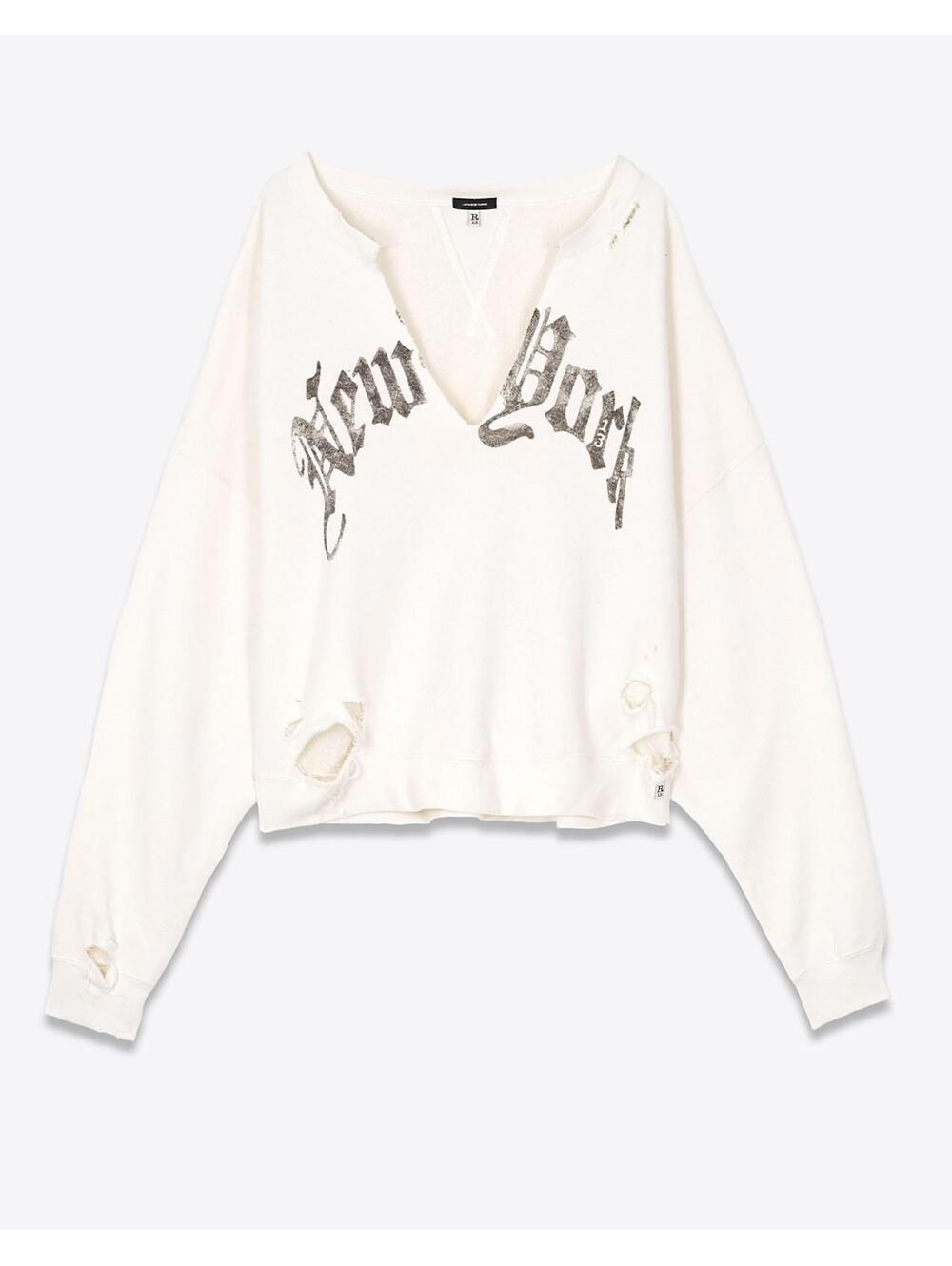 NWT~R13 New York Cropped Hoodie Ercu Size M
